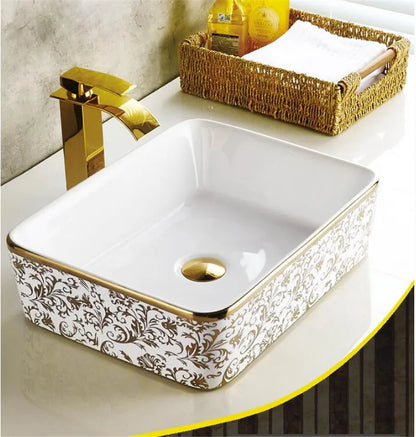 Kunst Keramik Bad Waschbecken Set Keramik Becken Platte Waschbecken Waschbecken Bad Wasserhahn Pop Up Becken Mischbatterie