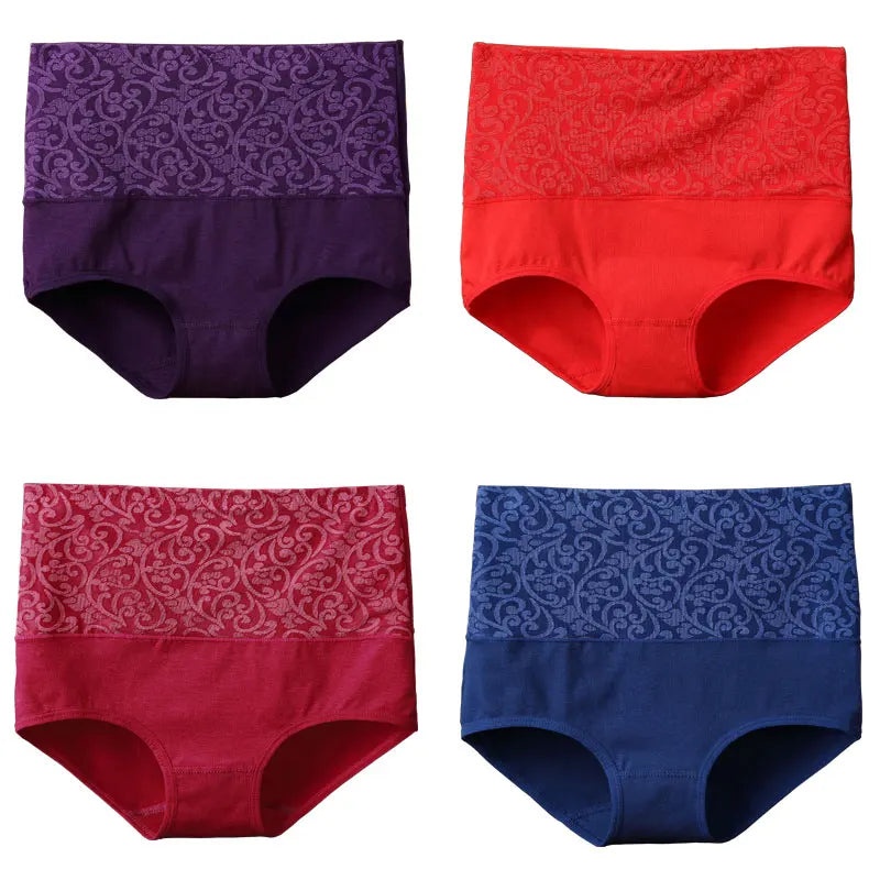 Underwear for Women Cotton High Waist Panties Tummy Control Briefs Ladies Panty Full Coverage Female Lingerie Stretch Underpants.
