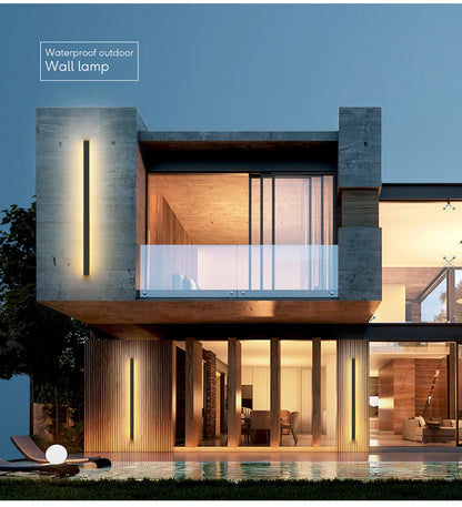 LED-Außenwandleuchte, modern, wasserdicht, IP65, Villa, Veranda, Garten, Terrasse, Exterio, Wandleuchte, regenfest, vor der Garagentorlampe