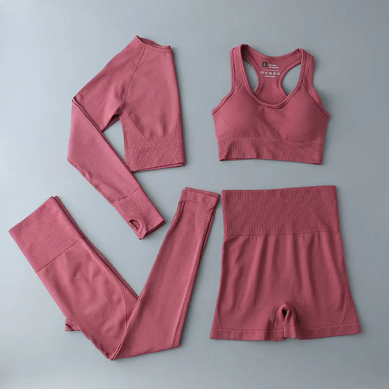 2/3/4pcs Seamless Gym Set Sport outfit Suits for Fitness Clothing Yoga Set For Women Sportswear Yoga Clothes Woman Active Wear