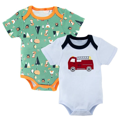 Honeyzone Sommer Baby Kleidung Säuglings Mädchen Strampler Nette Löwe Voller Druck Jungen Bodys 2 teile/satz Trottie Overalls Outfits Боди