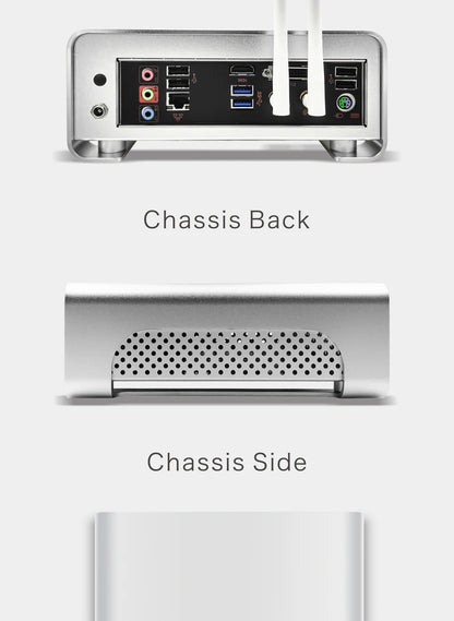 METALFISH MetalGear Plus Aluminum Mini HTPC Case Mini ITX Cases Computer Gaming PC Desktop Case.