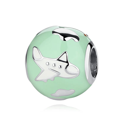 Original 925 Sterling Silver Charms Love Travel London Bus Suitcase Paris Beads Fit Brand Bracelets Necklaces Women DIY Jewelry