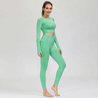 New Seamless Yoga Top Long Sleeve Workout Tops For Women Fitness Gym Crop Top Athletic Gym Shirts Women Sportswear Active