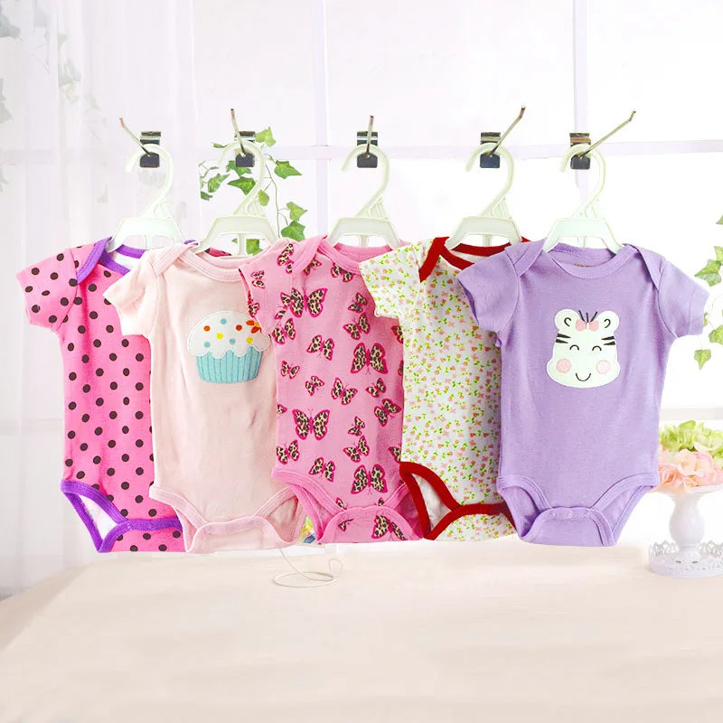 5 Stücke 3 Mt-24 Mt Kurzarm Baumwolle Winggle-in Overall Kleinkind Baby Body.