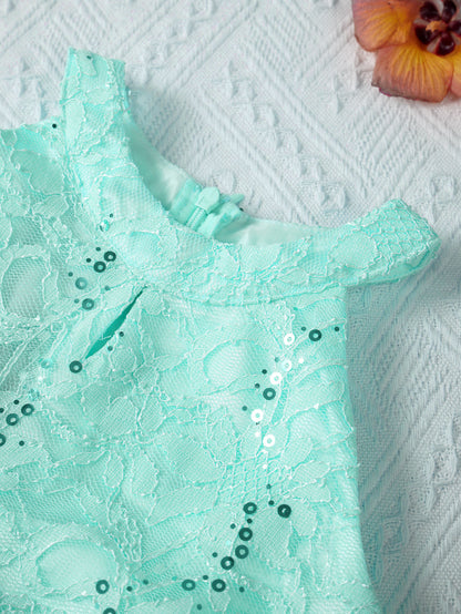 Kinder Mädchen Hochzeit Geburtstag Party Kleid Ärmelloses Blumen Spitze Strass Tanz Kleid Body für Pageant Bühne Leistung.