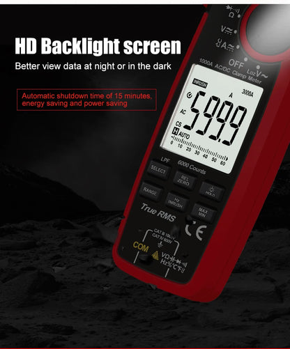 UNI-T Zangenmessgerät UT207B UT208B AC DC Amperometrische Zange Digitalmultimeter Amperemeter Zange Einschaltstrom Tester Werkstatt Werkzeuge