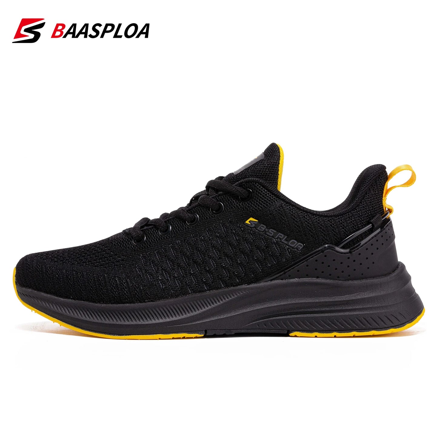 Baasploa New Running Shoes Men's Casual Lightweight Designer Mesh Sneakers Male Outdoor Breathable Lace-Up Sports Walking Shoes.