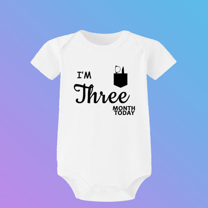 Monatlicher Meilenstein-Baby-Wachstums-Body, cooler Junge, 1–12 Monate, Einteiler, Babyparty, Geschenk, Monatsbilder, monatliche Overall-Kleidung.