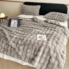 Tuscany Eco-friendly Rabbit Hair Short Pile Leisure Blanket Light Luxury Soft Warm Blanket