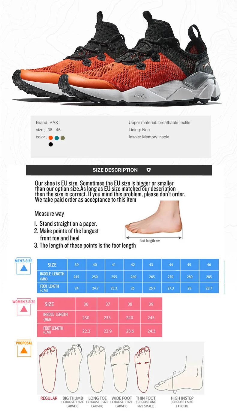 Rax Herren Laufschuhe Damen atmungsaktive Jogging schuhe Herren leichte Turnschuhe Herren Turnschuhe Outdoor Sportschuhe Herren Zapatos.