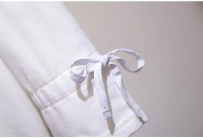 150Kg Plus Größe frauen Frühling Herbst Mit Kapuze Gedruckt Sweatshirt Büste 155cm 6XL 7XL 8XL 9XL 10XL Lange-ärmeln Top Schwarz Weiß