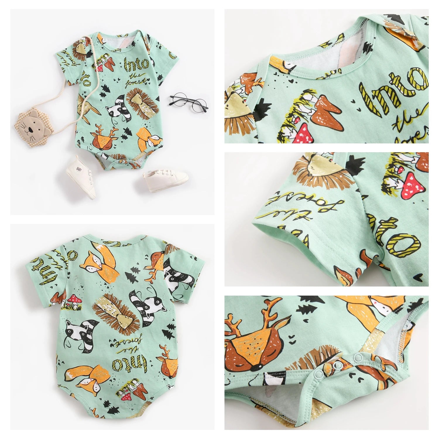 Sanlutoz Baby Jungen Mädchen Bodys Sommer Baumwolle Kleinkind Kleidung Cartoon Unisex Kurzarm.