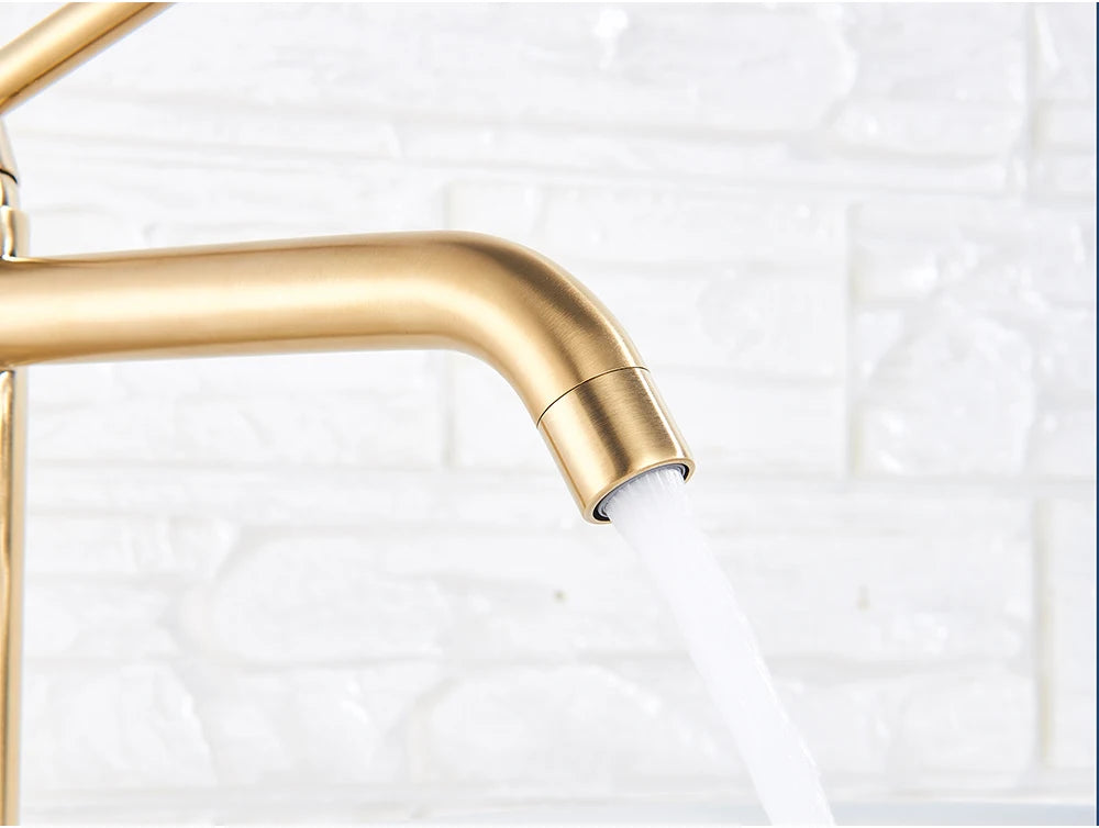 Black Basin Faucet Bathroom Washbasin Water Mixer Tap Hot Cold Water Basin Sink Tap Bathroom Faucet Tap Brushed Gold Faucet