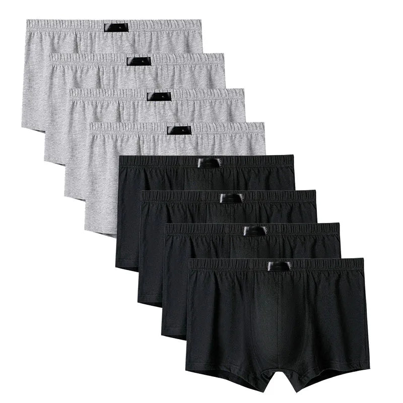 8PCS Herrenhöschen Man Undrewear Boxershorts Herren Innen Atmungsaktiv Große Größe 100% Baumwolle
