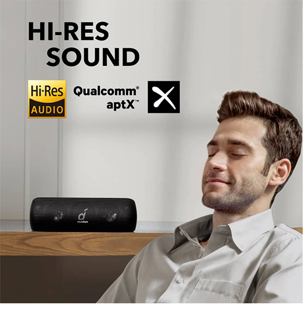 (EU stock) Soundcore Motion + Bluetooth loudspeaker, Hi-Res 30W Audio, BassUp Technology, Wireless Hi-Fi loudspeaker with App.