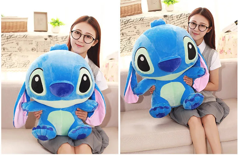 35-65cm Disney Aoger Lilo & Stitch Stuffed Plush Doll Edition Stitch Rose Doll Creative Kawaii Pillow Toy Birthday Gift For Girl.
