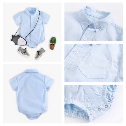 Sanlutoz Sommer Baby Jungen Bodys Baumwolle Kleinkind Kleidung Einfarbig Casual Kurzarm Kleinkinder Kleidung Casual.