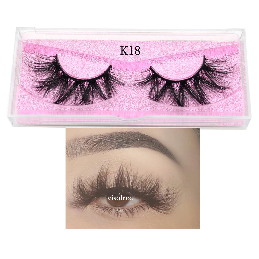 Mink Eyelashes Hand Made Crisscross False Eyelashes Cruelty Free Dramatic 3D Mink Lashes Long Lasting Faux Cils for Makeup Tools