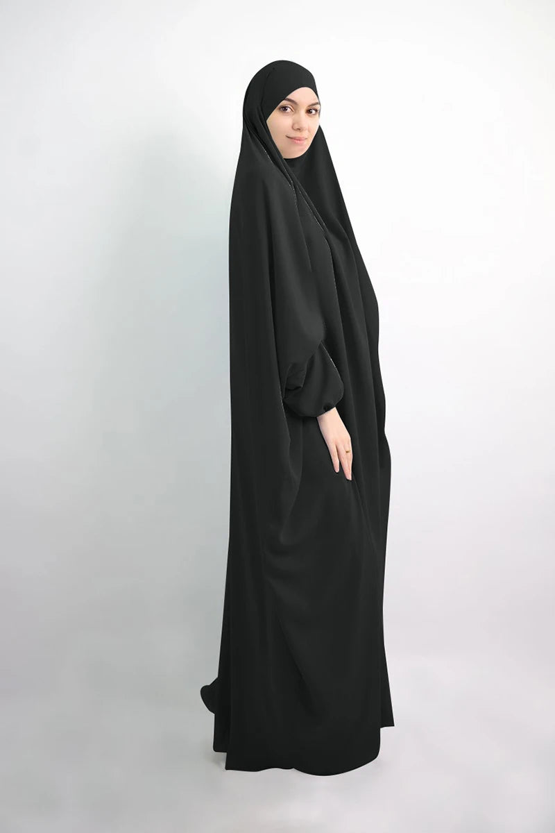Eid Hooded Muslim Women Hijab Dress Prayer Garment Abaya Long Khimar Full Cover Ramadan Gown Abayas Islamic Clothes Niqab jilbab.