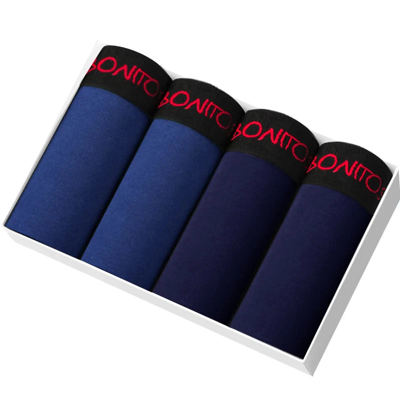 4 stücke Boxer Shorts Schlüpfer der Männer Homme Unterhose Boxershorts Unterwäsche für Mann Baumwolle Männliche Paar Sexy Set Calecon Lot weiche Box