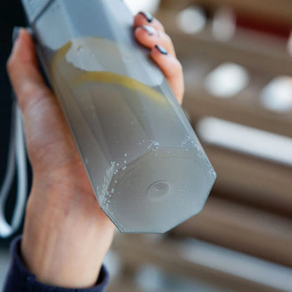 Portable Plastic Water Bottle Creative Matte Water Cup Outdoor Juice Leak-Proof Sports Bottle with Rope Travel Camping Bottles.