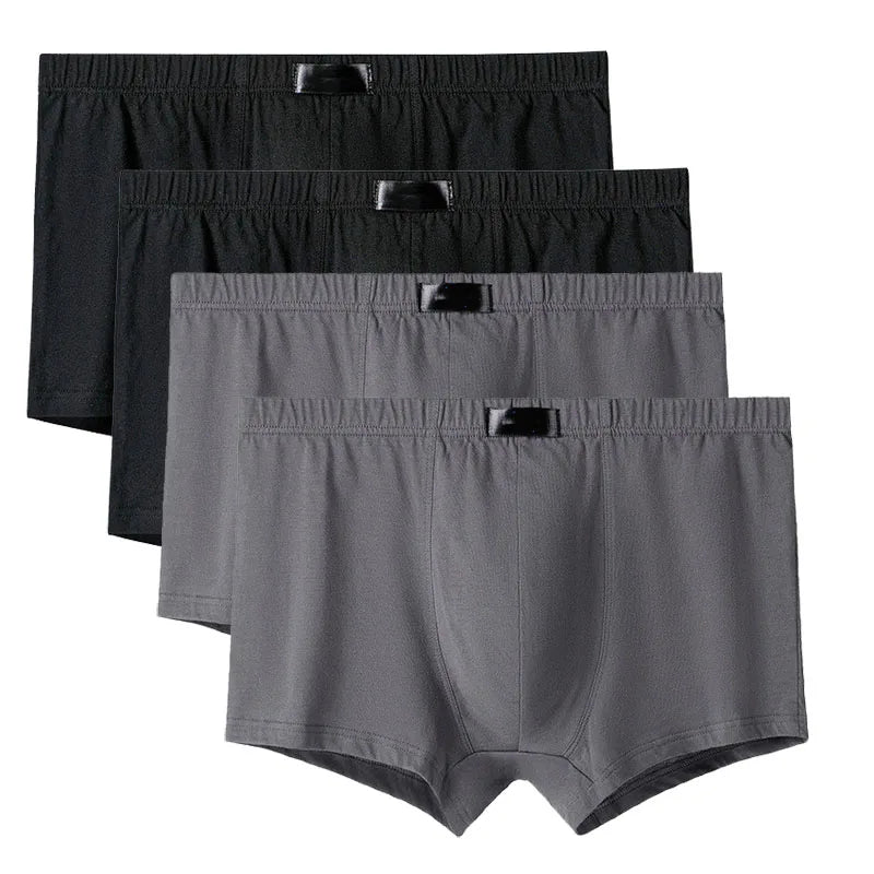 4 Teile/los Schlüpfer der Männer Männliche Unterhose Shorts Boxer Unterwäsche Slip Baumwolle Große Größe 5XL 6XL