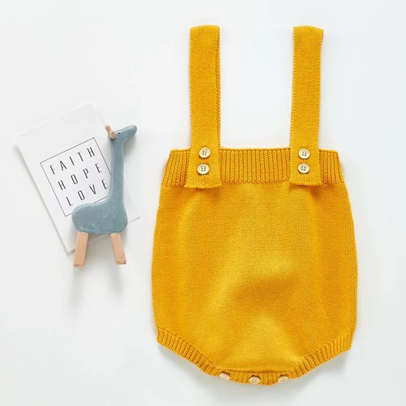 2022 Baby Strampler Sleeveless Herbst Kleinkind Mädchen Jungen Overall Gestrickte Solide Neugeborenen Kinder Kleidung Super Weiche Ein Stück Gesamt