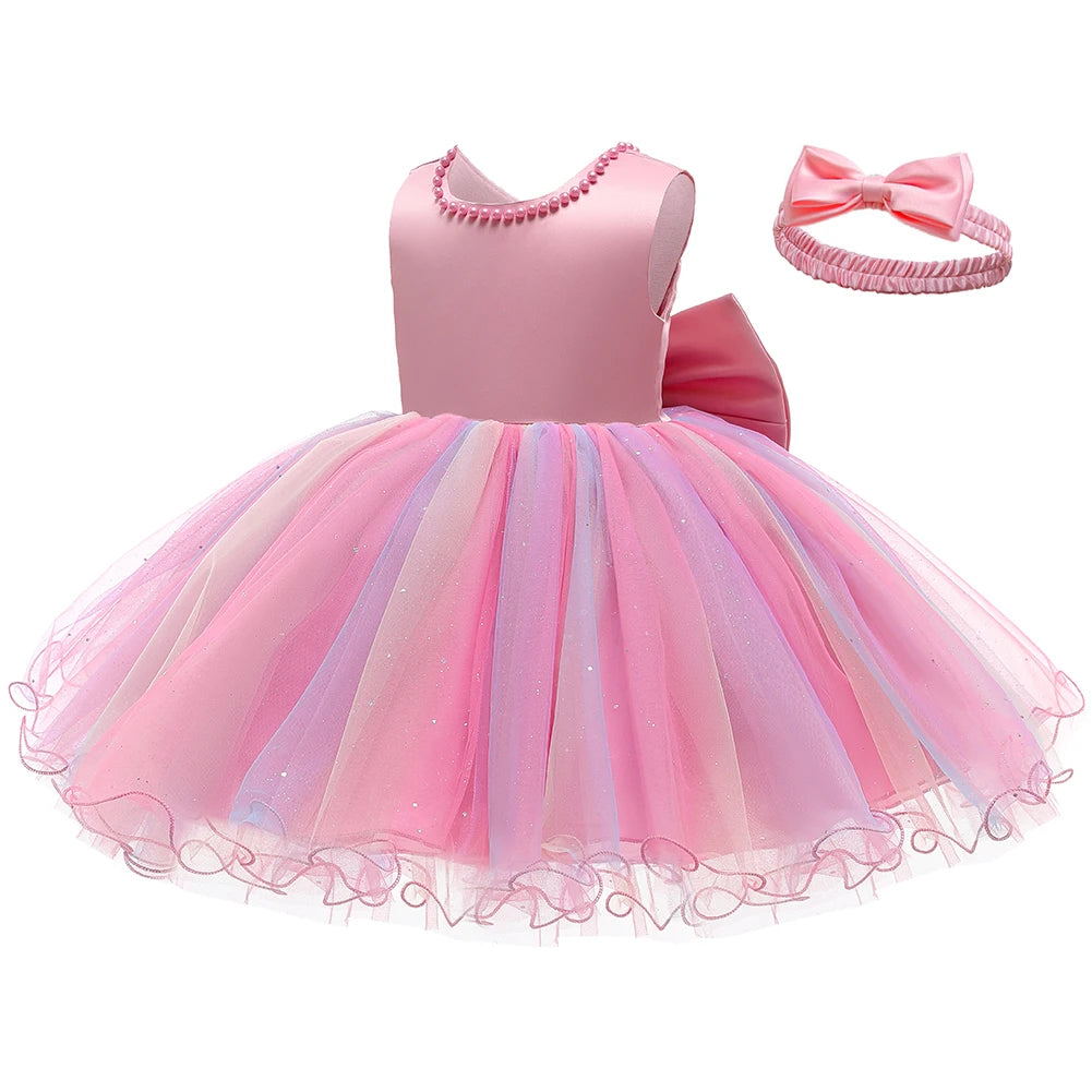 Neues elegantes Kleid für Mädchen Baby 1. Geburtstag Partykleid Säuglingskleid Mädchen Weihnachten Hochzeit Prinzessin Kleid Kind Festliches Kleid.