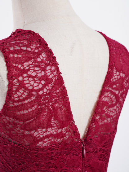 Blumenmädchen-Chiffonkleid mit floraler Spitze, Sommer, ärmellos, hoher, niedriger Saum, formelles Hochzeitskleid für Brautjungfer, Junior, Prinzessin.