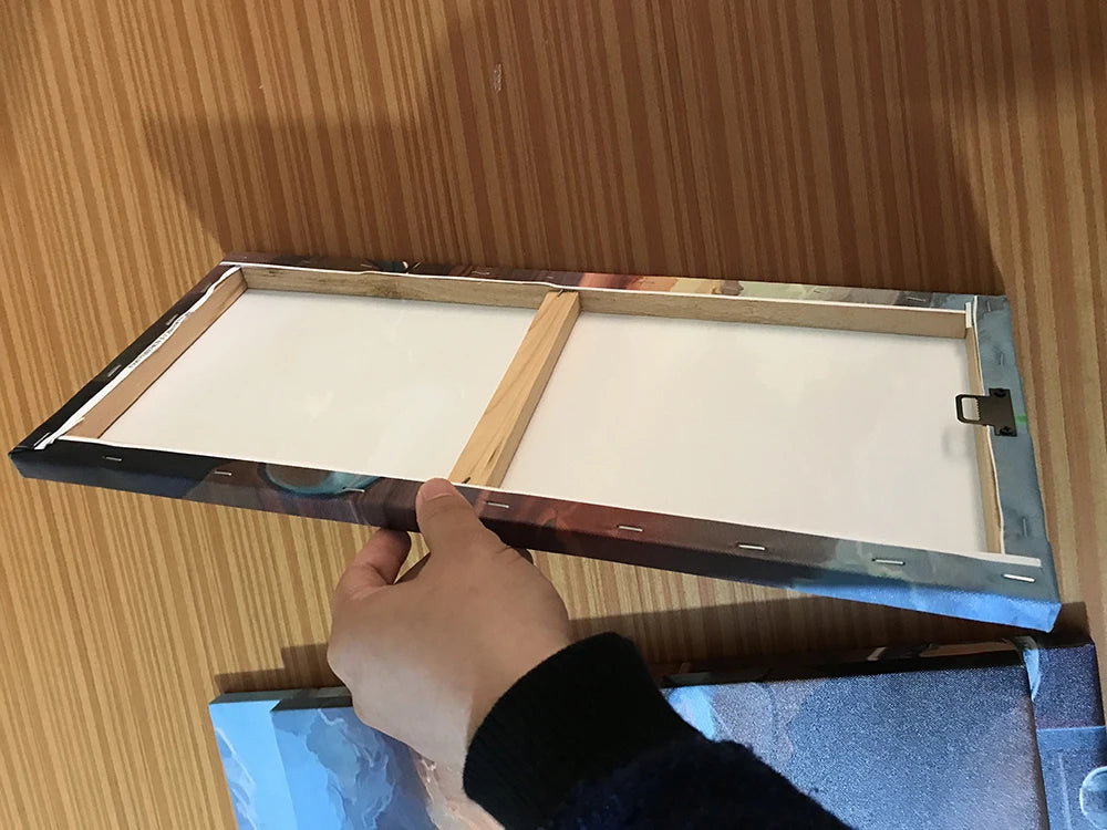 5 Pieces Printed Canvas Painting Landscape Poster Sunset Seascape Beach Wall Art Image Modular Wall Picture Room Decor Framework.