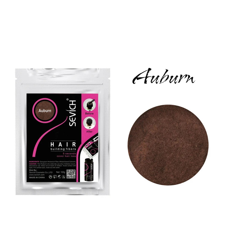 Hair Fibers Hair Building Keratin Powder Hair Color Volume Product Care Treatment Black/Dark Brown 300g Refill.