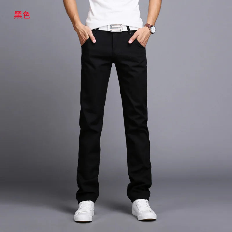 2022 Spring summer New Casual Pants Men Cotton Slim Fit Chinos Fashion Trousers Male Brand Clothing 9 colors Plus Size 28-38