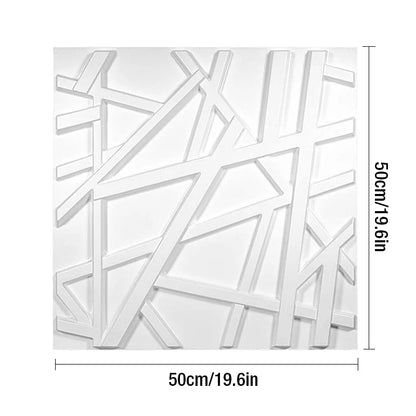 4pcs 50x50cm 3D wall panel Geometric lines 3D wall sticker wallpaper mural diamond design decor tile 3d mold 90's aesthetic room