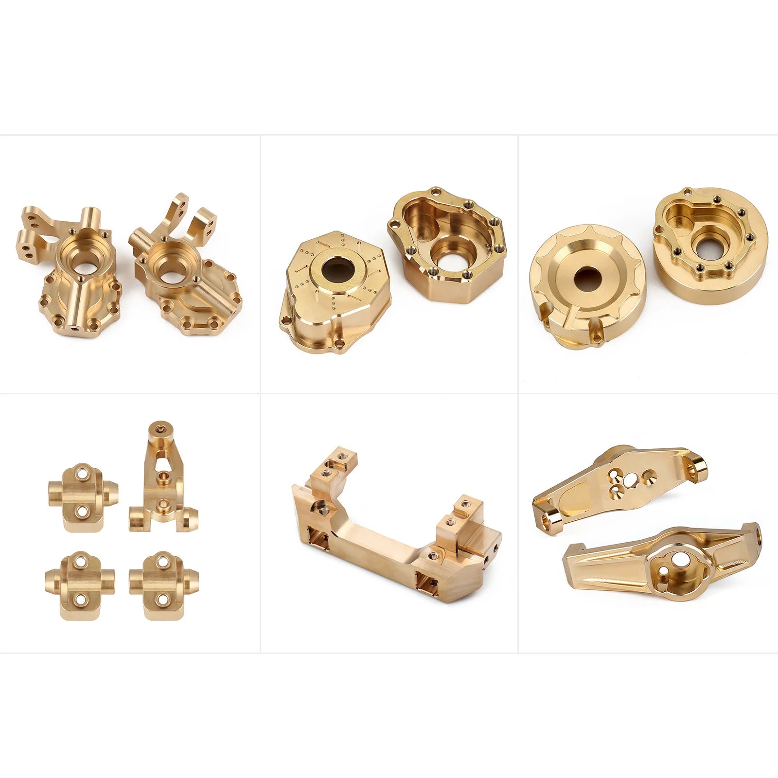 INJORA Heavy Brass Counterweight Portal Drive Housing Bumper Holder Axle Mount for RC Crawler TRX4 TRX-4 TRX6 Upgrade Parts.