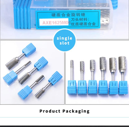 AX Double Cut Wolframkarbid Rotary File Bohrer Fräsen Carving Bit Point Burr Die Grinder Schleiflegierung Schleifkopf Werkzeug