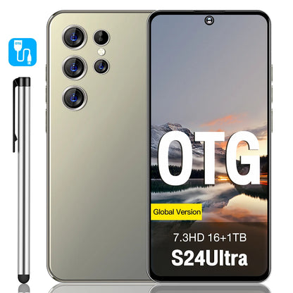 S24 Ultra 16G+1TB High Configuration Android Smart Phone Octa Core 108MP Global 5G Dual SIM Dual Big Screen English LTE CDMA