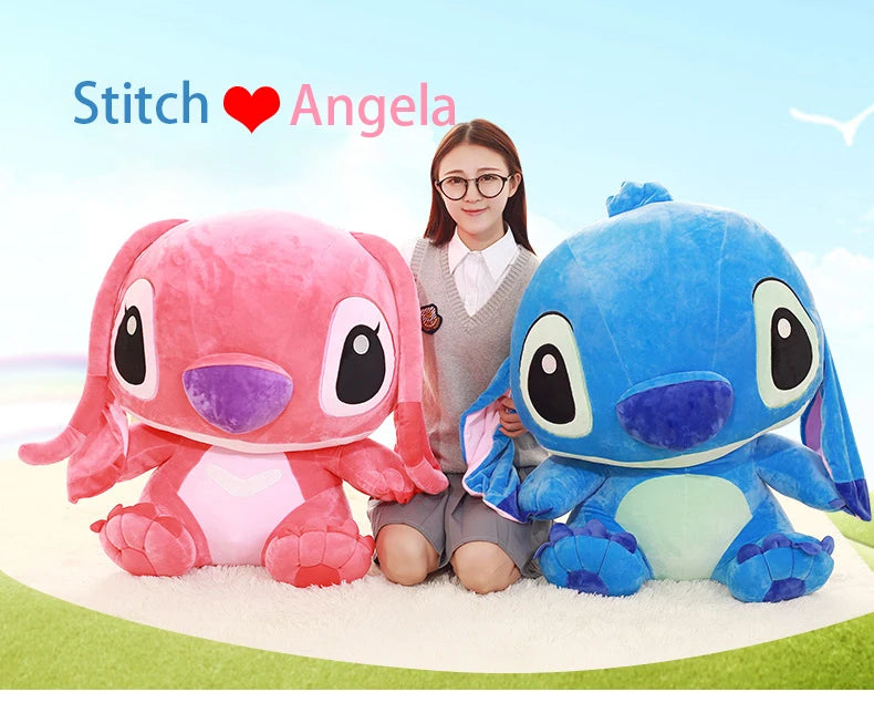 35-65cm Disney Aoger Lilo & Stitch Stuffed Plush Doll Edition Stitch Rose Doll Creative Kawaii Pillow Toy Birthday Gift For Girl.