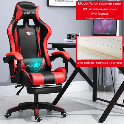 WCG Gaming Stuhl Computer Stuhl Hochwertiger Gaming Stuhl Leder Internet LOL Internet Cafe Racing Stuhl Bürostuhl Gamer Neu