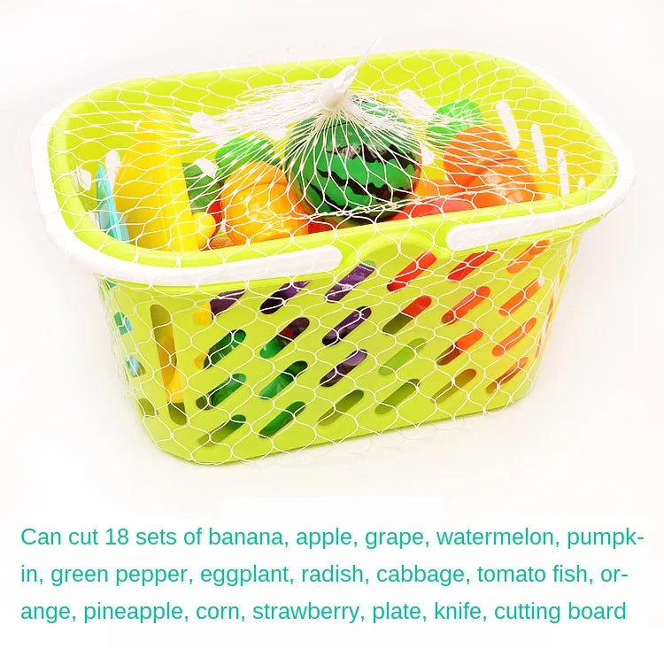 6/10/13/24Pcs Kitchen Fun Cutting Fruits and Vegetables Food Play House Set Puzzle Education Toys For Kids Boys Girls Xmas Gifts.