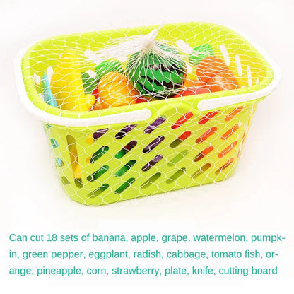 6/10/13/24Pcs Kitchen Fun Cutting Fruits and Vegetables Food Play House Set Puzzle Education Toys For Kids Boys Girls Xmas Gifts.