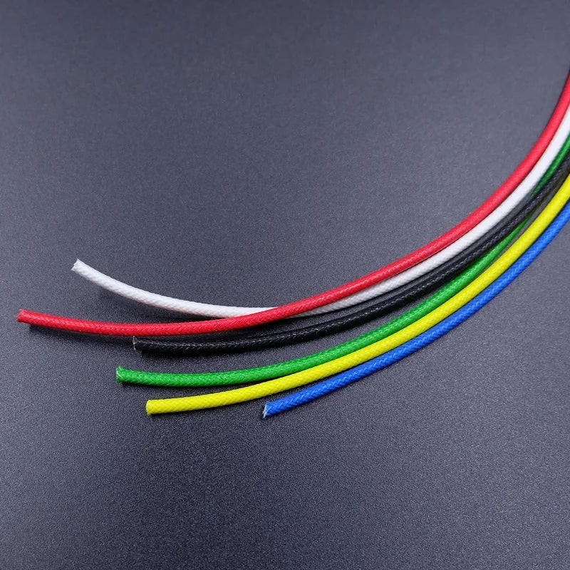 2M/5M High Temperature Resistant Silicone Wire 300°C Soft Copper Cable Fiberglass Braided Insulated Warm Floor Heat Element Line.