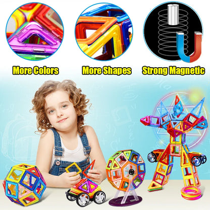 Magnets Toys for Kids Big Size Plus Magnetic Blocks for Children Designer Constructor Set Toys for Boys Building Blocks.
