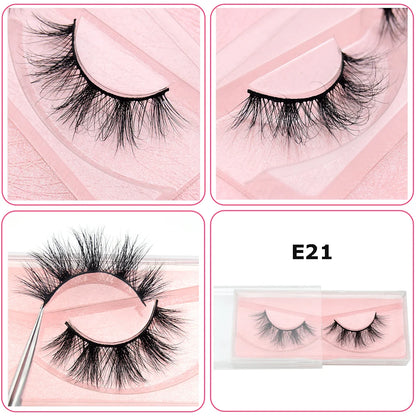 Mink Eyelashes Hand Made Crisscross False Eyelashes Cruelty Free Dramatic 3D Mink Lashes Long Lasting Faux Cils for Makeup Tools.