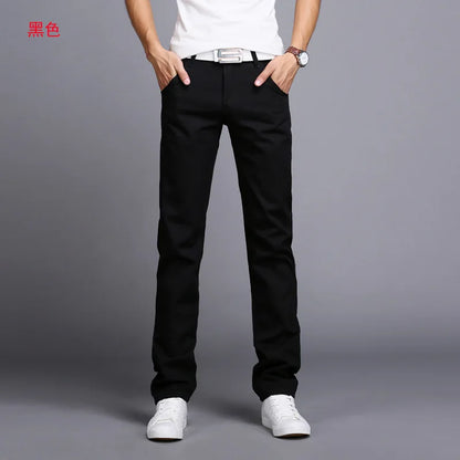 2022 Spring summer New Casual Pants Men Cotton Slim Fit Chinos Fashion Trousers Male Brand Clothing 9 colors Plus Size 28-38