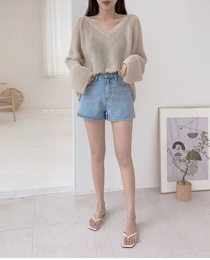 Shorts Women Summer Breathable XS-3XL Solid Simple All-match 3 Colors Girls Cute High Waist Fashion Ulzzang Streetwear Denim.