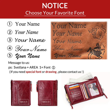 CONTACT'S Genuine Leather Short Wallets for Women Luxury Designer Coin Purse Female Money Clip Card Holder Customize Men Wallets.