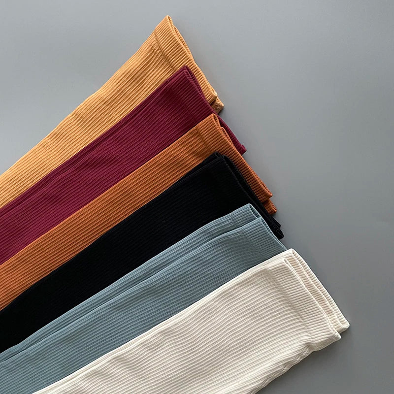 Ribbed Yoga Pants High Waisted Gym Leggings Sport Women Fitness Seamless Female Legging Tummy Control Running Training Tights.