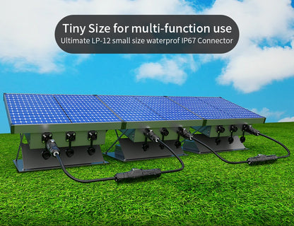 CNLINKO LP12 2~8 Pin Circular Connector with 1 Meter Cable Assemblies IP68 Waterproof Outdoor Industrial Electrical Connector.