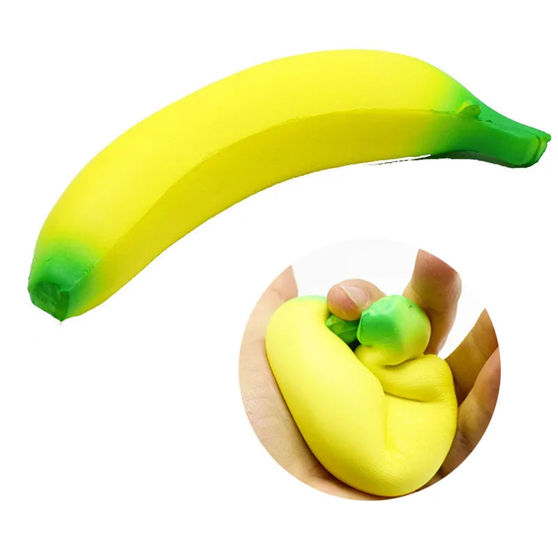 Anti-stress Squishy Banana Toys Slow Rising Jumbo Squishy Fruit Squeeze Toy Funny Stress Reliever Reduce Pressure Prop.